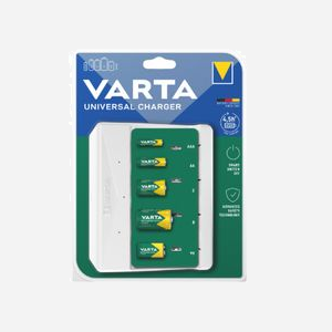Varta Chargeur Universel 57658-101-401 pour Piles Rechargeables NiMH AA/AAA/C/D/9V, Secteur, 4 Canaux, 0.45A, Inclut 4 Piles AA 1600mAh - Miniature 1