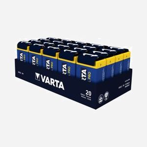 Batterie Alcaline 9V Varta 04022-211-111 Usage Unique, Format Prismatique, Lot de 20 - Miniature 1