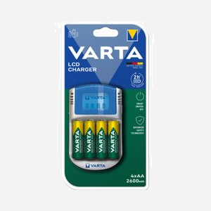 Varta Chargeur POWERLCD 57070-201-451 pour AA/AAA NiMH, 4 Piles AA 2600mAh incluses, Secteur/Allume-cigare/USB, Ecran LCD, 100-240V, avec Adaptateur Secteur - Miniature 3