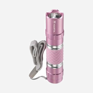 Varta Lampe-torche Universelle LED Rose 0.5W - 19 lm, Portée 7.5m, Alimentation 1xAA, Corps ABS/PC, Dimensions 95x21x21mm, Pile Incluse - Miniature 1