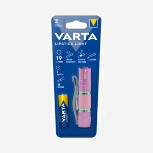 Varta Lampe-torche Universelle LED Rose 0.5W - 19 lm, Portée 7.5m, Alimentation 1xAA, Corps ABS/PC, Dimensions 95x21x21mm, Pile Incluse - Miniature 2