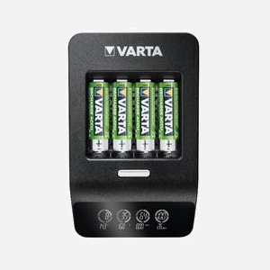 Varta Chargeur Secteur LCD Ultra Fast 57685-101-441 pour AA/AAA, Écran LCD, 1 Port USB, 4 Piles AA 2100mAh 1.2V incluses