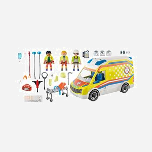 Playmobil City Life 71202 - Ambulance avec Lumière et Son - Jeu d'action/aventure multicolore - Figurine incluse - Âge recommandé 4-10 ans - Utilisation intérieure. - Miniature 2