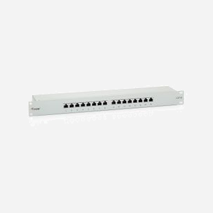 Equip 326316 - Baie de Branchements 1U 16 Ports RJ-45 Cat6 Contacts Or Montage Rack 483x44x109mm Température -40°C à 80°C Gris