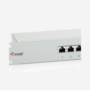 Equip 326316 - Baie de Branchements 1U 16 Ports RJ-45 Cat6 Contacts Or Montage Rack 483x44x109mm Température -40°C à 80°C Gris - Miniature 3