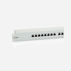 Equip 326324 Panneau de Brassage 24 Ports RJ-45 Cat6, 1U Rackable, Contacts Plaqué Or, Gris, 483x44x109mm, Température Opération -40/80°C - Miniature 2