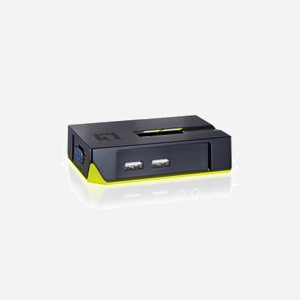 LevelOne KVM-0222 Switch KVM 2 Ports USB VGA 2048x1536 Plug & Play, Supports Windows & macOS, Câbles KVM Inclus