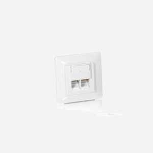 Equip 125723 : Double Prise RJ-45 Cat.5e Blanc - Dimensions 80x39x80mm, Boîtier Plastique, Montage Mural, Poids 233g