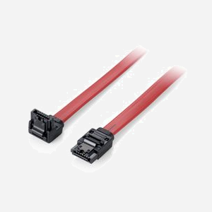 Equip 111903: Câble SATA III 1m Rouge, Connecteurs 7-pin Mâle/Mâle, Facteurs de forme Bas/Droit, AWG 28/26, Certification RoHS