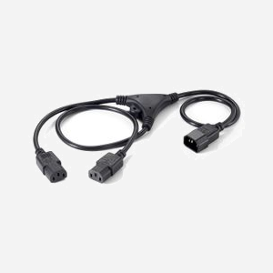 Equip 112210: Câble d'alimentation 1.6m, Connecteur C14 mâle vers Coupleur 2xC13 femelle, Noir - Dimensions 24x16x2200mm, 230g - Miniature 1