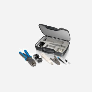 Equip 129504 Ensemble d'outils de sertissage Noir/Bleu/Gris/Blanc - 1.35kg - Dimensions colis 305x240x60mm - Inclut 20 soufflets de câble - Certifié RoHS