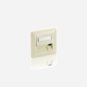 Equip 761304 Plaque Murale Blanche 80x80mm avec 3 Ports RJ-45 ABS/Aluminium pour Montage Universel - Conception Conventionnelle, Épaisseur 2.58cm