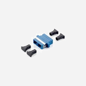 Equip 156131: Adaptateur Fibre Optique SC Monomode Bleu, Pack de 12. Dimensions: 34.7x9.4x33mm, Poids: 13g, Connecteurs: 2, Conditionnement: 175x0.1x100mm - Miniature 1