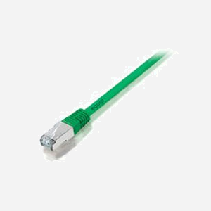Câble Réseau Equip Cat6a S/FTP (S-STP) Vert 1m RJ-45 Contacts Or - Réf. 607840, PVC, 8.34mm x 11.7mm x 1000mm, RoHS