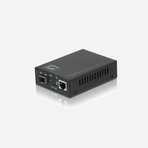 LevelOne GVT-2000 Convertisseur de média Gigabit Ethernet 10/100/1000Base-T vers Fibre Multimode, Port SFP, Jumbo Frame 9K, LFP, -10°C~55°C