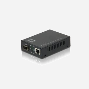 LevelOne GVT-2010 Convertisseur Media Gigabit Ethernet 10/100/1000BASE-T vers SFP, PoE+ 802.3at, Jumbo Frames 9000, VLAN, Noir - Miniature 2