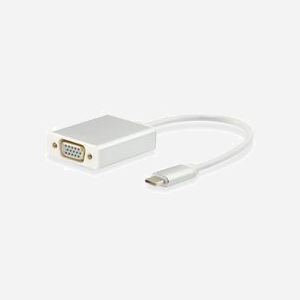 Equip Adaptateur USB-C vers HD15 VGA Blanc, 45x150x250mm, 31g - Conversion Vidéo pour Projecteur, TV ou Moniteur - Référence 133451