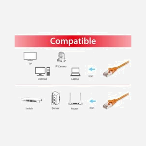 Equip 606610 Câble Réseau Cat6a S/FTP (S-STP) 20m Orange RJ-45 Mâle Contacts Or 10GBase-T 10000 Mbit/s 500 MHz PoE+ LSZH - Miniature 3