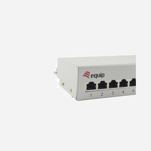 Equip 227363 Baie de Branchements 1U, 6 Ports RJ-45 Cat6 Gigabit Ethernet 10/100/1000Base-T(X), Acier, 130x44.5x212mm, RoHS - Miniature 4