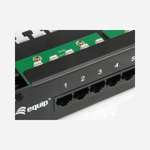Equip 125298 : Baie de Branchements 1U 24 Ports RJ-45 Cat3 Montage Rack 483x44.5x100mm Conforme RoHS/CE - Miniature 4