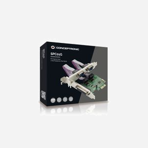 Conceptronic SPC01G : Carte PCIe 1.1 avec Interface Parallèle et RS-232, Taux de Transfert 2.5 Gbit/s, Ports EPP/ECP, Dimensions 59x1.6x78mm - Miniature 3