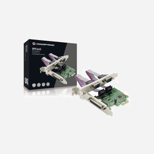 Conceptronic SPC01G : Carte PCIe 1.1 avec Interface Parallèle et RS-232, Taux de Transfert 2.5 Gbit/s, Ports EPP/ECP, Dimensions 59x1.6x78mm - Miniature 2