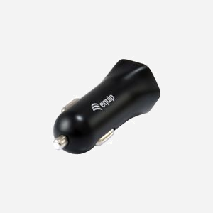 Equip 245510 Chargeur Auto Allume-Cigare Universel 2 Ports USB 2.0 5V/2.4A (12W) 12/24V Noir - Dimensions: 31x63x26mm, Certifié CE/WEEE - Miniature 2