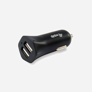 Equip 245510 Chargeur Auto Allume-Cigare Universel 2 Ports USB 2.0 5V/2.4A (12W) 12/24V Noir - Dimensions: 31x63x26mm, Certifié CE/WEEE