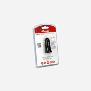 Equip 245510 Chargeur Auto Allume-Cigare Universel 2 Ports USB 2.0 5V/2.4A (12W) 12/24V Noir - Dimensions: 31x63x26mm, Certifié CE/WEEE - Miniature 4
