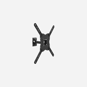 Equip 650406 Support Mural TV Pivotant 23-55" (58-140cm), VESA 75x75-400x400, Inclinaison -14°/+5°, Pivot 45°, Charge Max. 30kg, Acier Noir