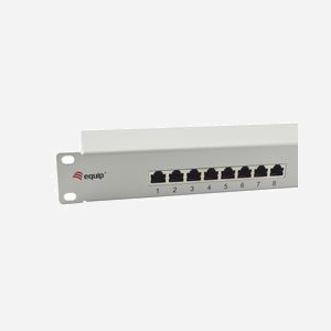 Equip 326317 Baie de Branchements 1U 16 Ports RJ-45 Cat6 Gigabit Ethernet 10/100/1000Base-T(X) Acier Gris 110.5x44.5x483mm RoHS - Miniature 2
