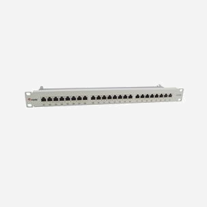 Equip 326525 : Baie de Branchements 1U 24 ports RJ-45 Gigabit Ethernet 10/100/1000Base-T(X) Cat6a, Acier, 125x44.5x482.6mm, RoHS