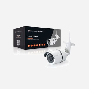 Conceptronic JARETH02W Caméra IP Extérieure 720p WiFi/Ethernet, Angle de Vue 60°, Vision Nocturne 20m, IP66, CMOS 1/4", LED IR, Détection de Mouvement - Miniature 3