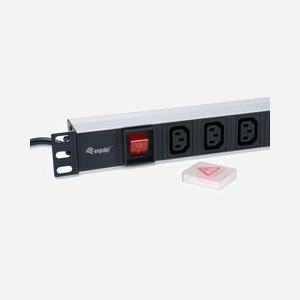 Equip PDU Basic 1U 8 Prises C13 10A 220-240V Montage Horizontal, Câble 1.8m H05VV-F 3G 1.5mm², Connecteur C14, 482.6x45x45mm, Noir - Miniature 2