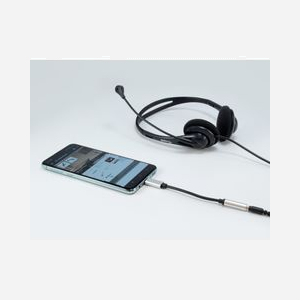 Equip Adaptateur Audio USB-C vers 3.5mm, 0.15m, Connecteurs Mâle/Femelle, Noir/Argent, Plug & Play, Ref: 133474 - Miniature 3