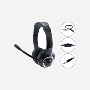 Conceptronic POLONA02BA Casque Gaming Filaire Arceau Supra-Aural Noir 20-20000Hz 32 Ohm 96dB Câble 2m Connecteur 3.5mm - Miniature 2