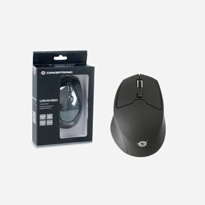 Conceptronic LORCAN02B Souris Optique Bluetooth, 1600 DPI, 4 Boutons Programmables, Design Ergonomique Droitier, Noir, Compatible Windows/macOS, Pile AA - Miniature 5