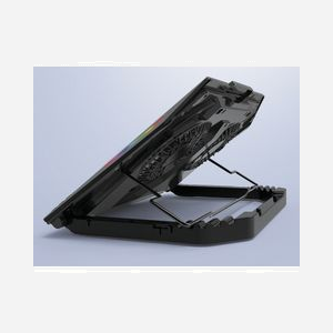Conceptronic THYIA02B : Base de refroidissement pour PC portables jusqu'à 17", 2 ventilateurs, contrôle par boutons, éclairage RGB (Bleu/Vert/Rouge), USB 2.0, 296x50x460mm - Miniature 3
