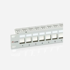 Equip 767124 : Baie de Branchements 1U 24 Ports RJ-45 Cat6 Montage Rack Métal Gris, 483x44x91.5mm, Conforme RoHS - Miniature 2