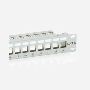 Equip 767124 : Baie de Branchements 1U 24 Ports RJ-45 Cat6 Montage Rack Métal Gris, 483x44x91.5mm, Conforme RoHS - Miniature 5