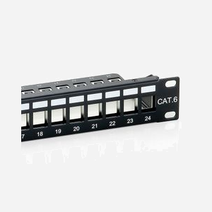 Equip 76912407201 : Baie de Branchements 1U 24 Ports Cat6, Montage Rack 19", Dimensions 92.5x483x44.5mm, Noir, Gestion des câbles - Miniature 5