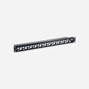 Equip 76932407201 : Baie de Branchements 1U 24 Ports Cat6a Noir pour Montage Rack 19 pouces (482 x 90 x 44.5 mm)