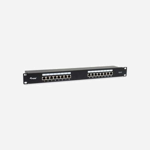 Equip 326417 Baie de Branchements 1U 16 ports RJ-45 Gigabit Ethernet 10/100/1000Base-T(X) Cat6 Acier Noir 110.5x44.5x483mm RoHS