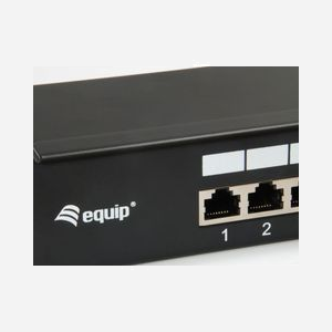 Equip 326417 Baie de Branchements 1U 16 ports RJ-45 Gigabit Ethernet 10/100/1000Base-T(X) Cat6 Acier Noir 110.5x44.5x483mm RoHS - Miniature 3