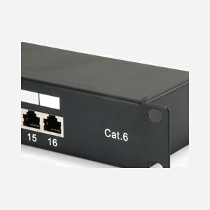 Equip 326417 Baie de Branchements 1U 16 ports RJ-45 Gigabit Ethernet 10/100/1000Base-T(X) Cat6 Acier Noir 110.5x44.5x483mm RoHS - Miniature 4