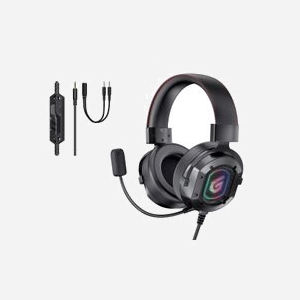 Conceptronic ATHAN03B Casque Gaming Filaire Circum-Aural, Microphone Boom Omnidirectionnel, Rétroéclairage RGB, 20-20000Hz, 32 Ohm, Câble 2.2m, Noir - Miniature 1