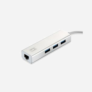 LevelOne USB-0503 Adaptateur USB 3.2 Gen 1 vers Gigabit Ethernet + Hub 3 Ports USB-A 10/100/1000BaseT(X) Compatible Windows/macOS - Miniature 2