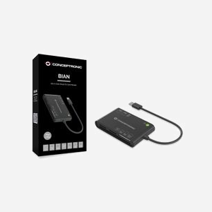 Conceptronic BIAN01B Lecteur Cartes à Puce Interne USB 3.2 Gen 1 Noir, compatible EMV, SIM, MMC, MS, MicroSD, SD, SDHC, SDXC, Windows et macOS - Miniature 3