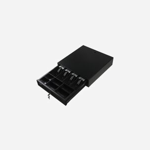 Equip Tiroir-caisse Manuel Noir Métal 420x405x110mm, 4 Compartiments Billets, 8 Compartiments Pièces, 2 Fentes Chèques/Billets, Port RJ-11 - Miniature 4