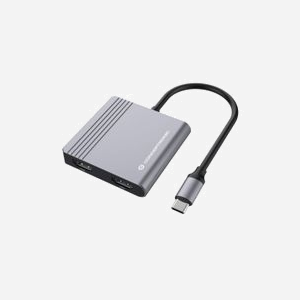 Conceptronic DONN13G - Station d'accueil USB-C 3.2 Gen 1, Double HDMI 2.0 (4K 60Hz), Power Delivery 100W, Android/ChromeOS/Windows/macOS - Miniature 2